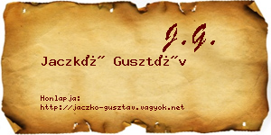 Jaczkó Gusztáv névjegykártya